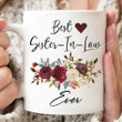 Best Sister In Law Ever Mug Gifts, Sister In Law Mug Gifts For Women Her On Birthday Christmas Graduation Weddding