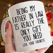 Personalized Being My Father In Law Mug, Father Mug, Gifts For Dad For Father In Law, Family Gifts For Father-In-Law