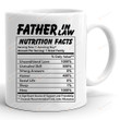 Father In Law Nutrition Facts Mug Gifts From Son Daughter In Law, Funny Father In Law Cup Gifts, Gifts For Father In Law On Birthday Christmas Fathers Day
