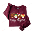 Merry Woofmas Sweatshirt, Christmas Dogs Sweatshirt, Christmas Gifts For Dog Mom Dog Lovers