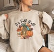 It's Fall Y'all Thanksgiving Sweatshirt Women, Love Fall Yall Sweatshirts Dress Fall Things For Women 2022, Thanksgiving Leopard Pumpkin Sweaters For Women