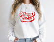 Mama Sweatshirt, Merry And Bright Christmas Sweatshirt Gifts For Women, Mom Christmas Sweater Gifts
