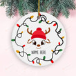 Personalized Reindeer Face Ornament, Cute Boy Reindeer Ornament Decoration Gifts For Boy For Family