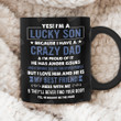 I Am A Lucky Son Coffee Mug, Family Gifts For Dad From Son, Christmas Birthday Gifts For Daddy, Father Gifts For Father For Dad