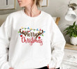 Merry Christmas Reindeer Sweatshirt, Christmas Crewneck Sweatshirt Gifts For Family For Women Men