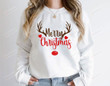 Merry Christmas Reindeer Sweatshirt, Reindeer Shirt, Christmas Crewneck Sweatshirt Gifts For Family