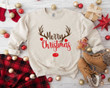 Merry Christmas Reindeer Sweatshirt, Reindeer Shirt, Christmas Crewneck Sweatshirt Gifts For Family