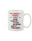 Merry Christmas To A Wife That Is Psycho Funny Mug Valentines Christmas Anniversary Mugs Accent Mug Ceramic Coffee Mug 11-15 Oz