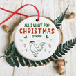 All I Want For Christmas Is Your Cock Funny Ornament, Christmas Gifts For Boyfriend Husband For Men From Wife Girlfriend