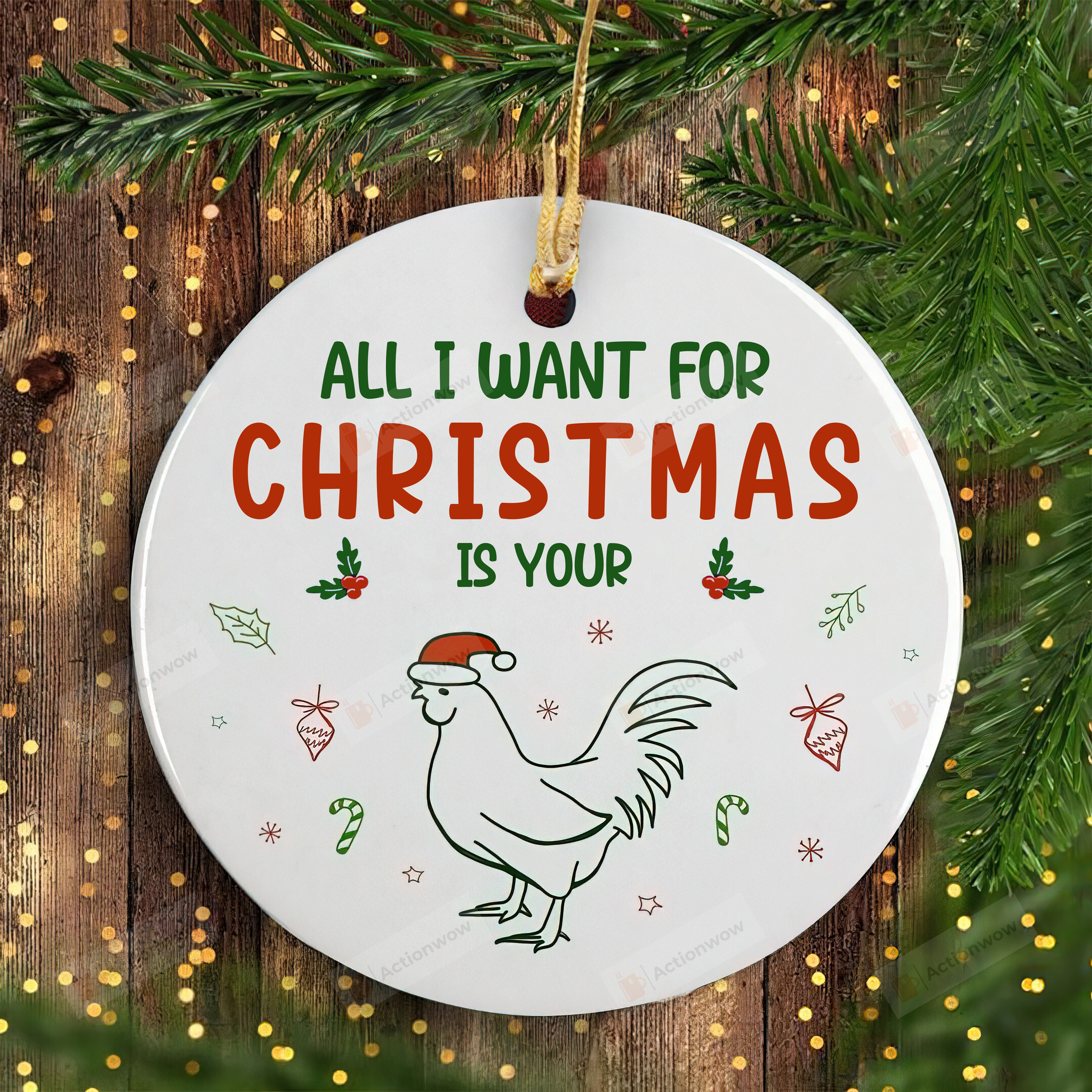 All I Want For Christmas Is Your Cock Funny Ornament, Christmas Gifts For Boyfriend Husband For Men From Wife Girlfriend
