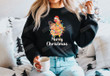 Merry Christmas Chicken Lights With Santa Hat Sweatshirt, Ugly Christmas Shirt Gifts For Women For Men