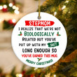 Stepmom Merry Christmas We're Not Biologically Related Ornament, Christmas Gifts For Stepmom Bonus Mom From Kids