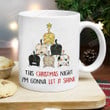 This Christmas Night I'm Gonna Let It Shine Cat Mug, Funny Christmas Cup Gifts For Cat Lovers Cat Mom Cat Dad