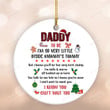 Daddy To Be Ornament, I'm So Very Little Inside Mommy's Tummy, Christmas Gifts For Dad Papa Daddy
