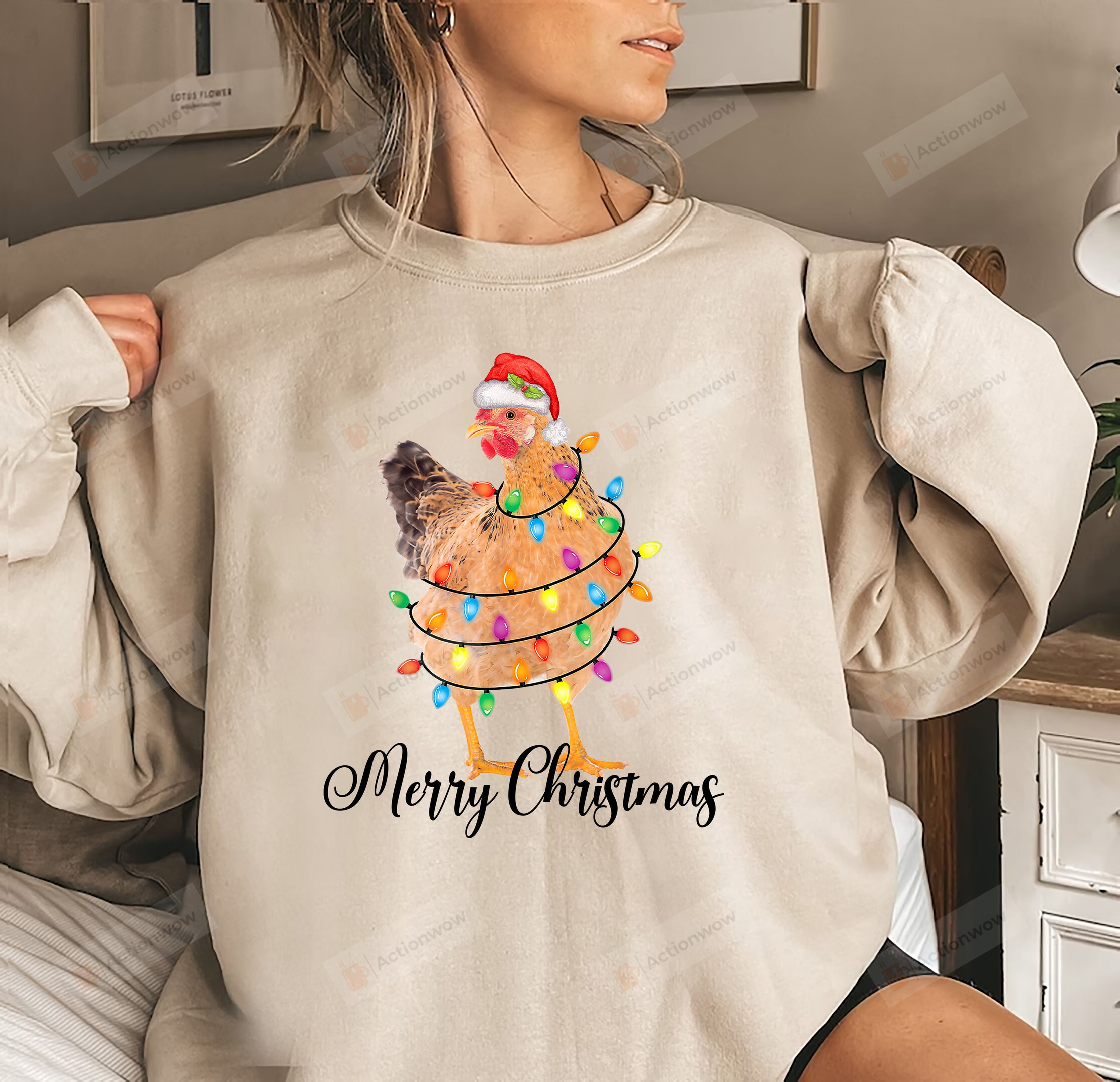 Funny Chicken Christmas Sweatshirt, Merry Christmas Chickmas Sweaters, Funny Christmas Shirts Gifts