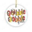 Funny Thanksgiving Turkey Merk Ornament, Gobble Gobble Turkey Thanksgiving Ornaments