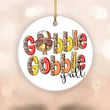 Funny Thanksgiving Turkey Merk Ornament, Gobble Gobble Turkey Thanksgiving Ornaments