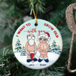 Personalized I Want To Grow Old With You Ornament, Gifts For Santa Couple Ornament