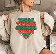 Thick Thighs Christmas Vibes Sweatshirt, Santa Holiday Shirt, Funny Christmas Vibes Sweatshirts