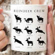 Christmas Reindeer Crew Coffee Mug, Funny Christmas Gifts For Women For Men, Reindeer Lover Gifts