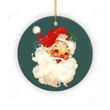 Vintage Christmas Santa Claus Face Old Fashioned Ornaments, Retro Santa Ornament, Santa Ornaments