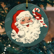 Retro Vintage Christmas Santa Claus Face Old Fashioned Ornamnets, Christmas Ornaments For Girls