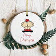 Funny Santa Butt Merry Chismyass Christmas Ornament, Naughty Santa Decoration Gifts Tree For House