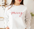 Merry Sweatshirt, Christmas T-Shirt Gifts For Women, Merry Christmas Shirt Gifts
