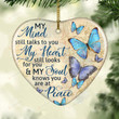 Heaven - Butterfly - My Mind Still Talks To You Ornaments For Christmas Tree Ornament Window Hanging Accessories Keepsake Christmas Tree Decoration Gifts For Christmas Birthday Thanksgiving To Family