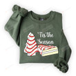Tis The Season Sweatshirt, Christmas Cake Sweatshirt, Funny Christmas Sweatshirt For Women, Christmas Tree Cakes Sweatshirts