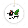 Funny Black Cat Christmas Ornaments, Over Cat What Ornaments, Merry Christmas Gifts For Men Women