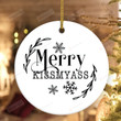 Merry Kiss My Ass Ornament, Funny Naughty Christmas Ornament Gifts For Women For Men For Friend, Best Decoration Tree Gifts For House