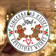 Gingerbread Kisses Christmas Wishes Ornament, Christmas Gingerbread Ornament Gifts For Couple For Men For Women