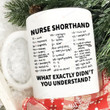 Nurse Shorthand Coffee Mug, Gifts For Nurse Registered Nurse Rn Cna, Nursing School Gift, Nursing