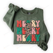 Merry Merry Merry Christmas Leopard Sweatshirt, Christmas Sweater, Christmas Gifts For Women Family