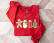 Gingerbread Cookie Sweatshirt, Christmas Holiday Shirt Gifts For Women, Snowman Gingerbread Christmas Gifts For Women