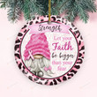 Let Your Faith Bigger Than Your Fear Breast Cancer Women, Support Cancer, Pink Christmas, Breast Cancer Ornament, Breast Cancer Awareness, Family Tree Keepsake, Breast Cancer Support Ornament