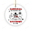 Surviving The Holidays One Meltdown At A Time Snowman Christmas Ornaments, Funny Snowman Christmas Ornaments