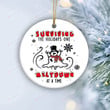 Surviving The Holidays One Meltdown At A Time Snowman Christmas Ornaments, Funny Snowman Christmas Ornaments