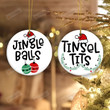Tinsel Tits Ornament, Jingle Balls Santa Ornament, Funny Couple Christmas Ornament, Christmas Gifts For Couple