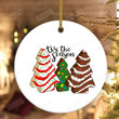 Funny Tis The Season Christmas Tree Cakes Ornaments, Christmas Tree Cake Ornament, Holiday Family Gifts