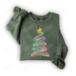 Christmas Watercolor Sweatshirt, Christmas Sweater, Christmas Crewneck, Christmas Tree Sweatshirt