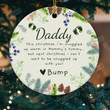 Personalized Daddy From Baby Bump Ornament, Christmas Gifts For New Mom New Dad Mom From Baby Bump