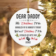 Dear Daddy This Christmas I'll Be Snuggled Up In Mommy' Tummy Ornament, Baby Bump Christmas Ornament