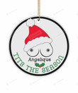 Custom Rude Christmas Ornament, Funny Tits The Season To Be Jolly Ornament, Adult Humor, Boobie Ornament Christmas Xmas Gifts For Men Women