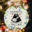 Daddy This Christmas I'll Be Snugged Up In Mommys Tummy Ornament, Christmas Gifts For New Dad