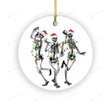 Dancing Skeleton Christmas Ornaments, Skeleton Dance Ornament, Christmas Lights Ornament