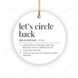 Let's Circle Back Definition Ornaments, Work Ornaments, Funny Office Gifts For Women For Men, Christmas Decorations Hanging Ornaments