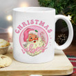 Retro Pink Santa Christmas Vibes Mug, Pink Santa Coffee Mug, Funny Christmas Gifts For Family Friend
