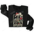 Dead Inside But Jolly Af Sweatshirt, Funny Skeleton Skull Coffee Christmas Sweaters, Christmas Skeleton Sweaters